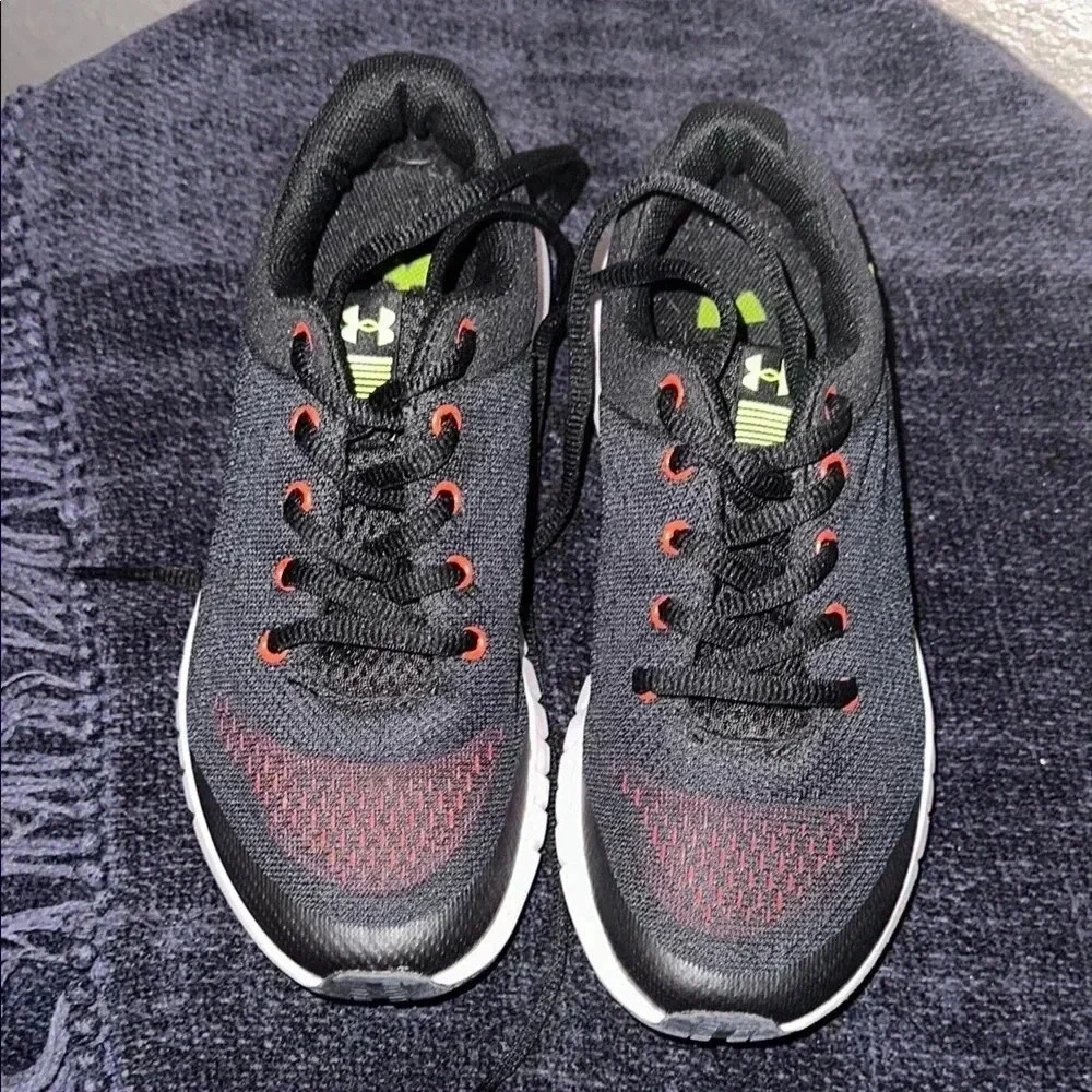 Under Armour Kids' Black and Red Sneakers
